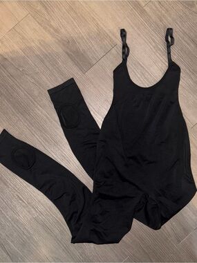 MATTE Open-back Strappy Bodysuit w/ Stirrups